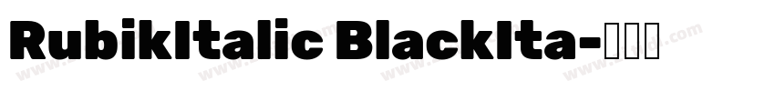 RubikItalic BlackIta字体转换